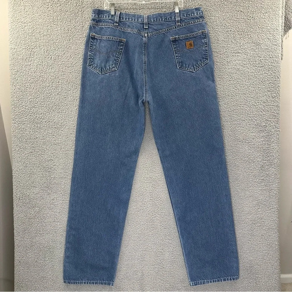 Carhartt Straight Fit Relaxed Fit Jean Medium Wash B460 Men's Size 42 x 35.5 - Picture 3 of 8
